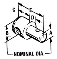 TELEFLEX CONTROL PIVOT 43C 13/64" DEPTH WITH  1/4" PIN