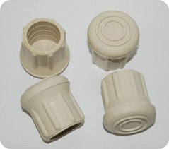 CHAIR TIPS FOR 7/8" WHITE RUBBER 4/PKG