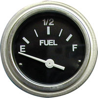 TELEFLEX FUEL GAUGE HEAVY DUTY BLACK