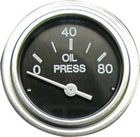 TELEFLEX OIL PRESSURE GAUGE HEAVY DUTY ELECTRIC  0-80 PSI