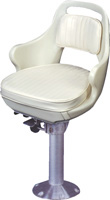 CHAIR HELMSMAN SLIDER W/15" ALUM PEDESTAL