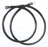 TRIDENT RUBBER PROPANE HOSE WITH BRASS FITTINGS 1/4" MNPT/FNPT 25' LONG