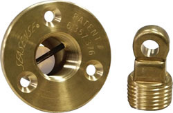 DRAIN PLUG GARBOARD BRASS 1/2" NPT  SAFETY ONE WAY