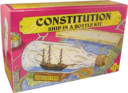 Constitution: Ship In a Bottle Kit 1984 Complete New Woodcrafter Kit Model  203