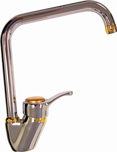 FAUCET SINGLE LEVER MIXER HIGH SPOUT CHROME GOLD