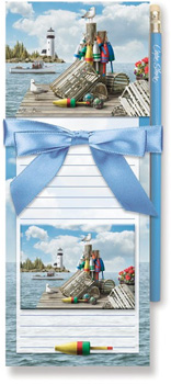 MAGNETIC NOTE PAD GIFTSET DOCKSIDE