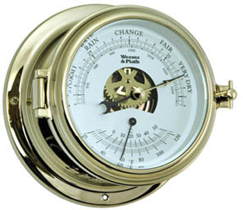 BAROMETER THERMOMETER ENDURANCE II BRASS FINISH