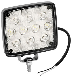 10 LED WORK LIGHT 9-36V MNT STUD BASE 19'12V PLUG