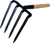 CLAM HOE SANDY 4 TINES 9.5" TINES 16" ASH HANDLE