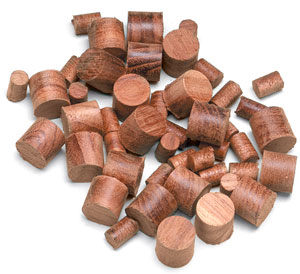 WHITECAP TEAK BUNGS 3/8" 20-PACK