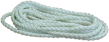 YALE ROPE YALE NYLON BRAIT SINGLE BRAID WHITE 3/4" (BY FOOT)