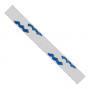 ROPE VIZZION VECTRAN 3/8" WHITE W/BLUE TRACER (BY/FOOT)