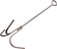 GRAPNEL HOOK SMALL 21"LONG 8"WIDE 3/8"STOCK