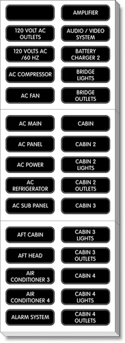 BLUE SEA 8067 LABEL KIT FOR AC PANEL EXTENDED