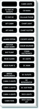 BLUE SEA 8039 LABEL KIT DC PANEL EXTENDED