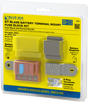 BLUE SEA 5024 ST BLADE BATTERY TERMINAL MOUNT FUSE BLOCK KIT