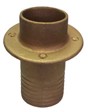 BUCK ALGONQUIN TRANSOM EXHAUST FITTING  BRONZE STRAIGHT FLANGE 5"