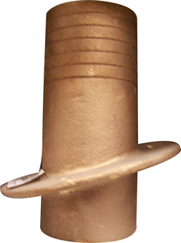 BUCK ALGONQUIN TRANSOM EXHAUST FITTING BRONZE 16 DEGREE FLANGE 4"