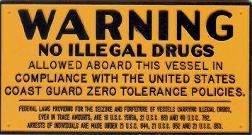 PLAQUE ILLEGAL DRUGS RIGID PLASTIC