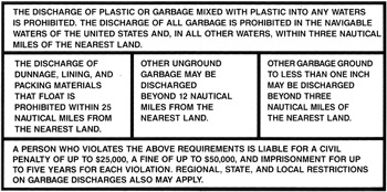 PLAQUE ILLEGAL DUMPING RIGID PLASTIC