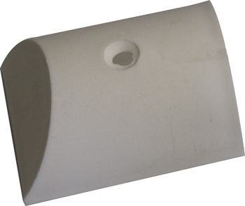 RUB RAIL END CAP PLASTIC WHITE 1-3/4" X 2"