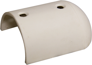 RUB RAIL END CAP PLASTIC WHITE 2-1/4" X 3"