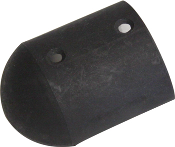 RUB RAIL END CAP PLASTIC BLACK 2-1/4" X 3"