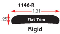 PVC RUB RAIL TRIM WHITE 6.5' LONG *UPS*
