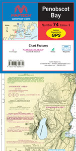 CHART WATERPROOF PENOBSCOT BAY