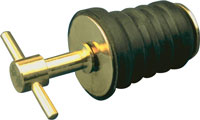 SEA DOG DRAIN PLUG T-HANDLE BRASS WITH NEOPRENE SEAL 1" DIAMETER