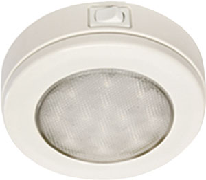 EUROLED 115MM DOWN LIGHT WHT/WHT BEZEL W/SWITCH