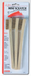 WIRE BRUSH BRASS SMALL 3/CARD