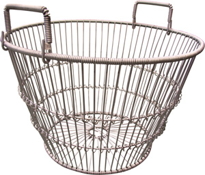 BASKET CLAM LARGE BUSHEL GALVANIZED WIRE