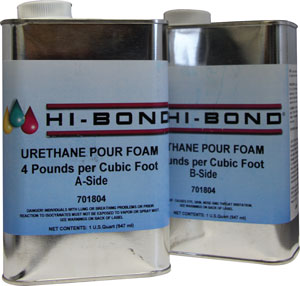 HI-BOND FOAM POLYURETHANE 2-PART KIT 2 QTS=2.5 cubic ft  2 LB PER CUBIC FT
