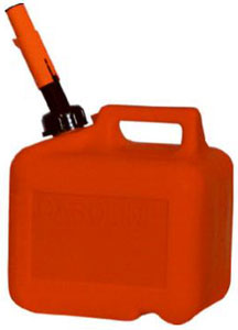 GAS FUEL CONTAINER RED PLASTIC SPILL PROOF 2 GALLON
