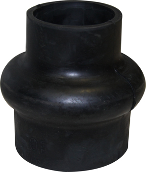 HOSE HUMP REDUCER 4"X3" STRAIGHT BLACK RUBBER