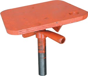 BROWNELL BOAT STAND TOP ONLY FLAT ORNAGE 24-1/2" SHANK WITH WING NUT
