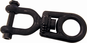 SWIVEL NON BREAKAWAY BLACK WITH 1.5" SHACKLE (BY/EA)