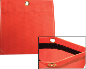 BAIT BAG 9" X 9" ORANGE COATED POLYESTER WITH VELCRO CLOSURE