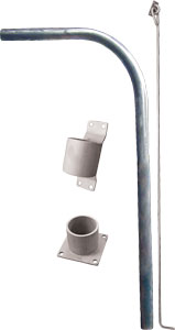 DAVIT POLE ASSEMBLY 1.5" T304 SS PIPE