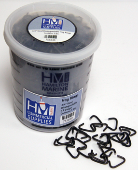 HOG RING REGULAR STEEL 13 GAUGE BIODEGRADABLE 3/4" (5 LB/PAIL)