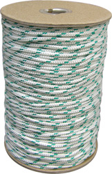 TWINE FLATBRAID #60 WHITE/GREEN NYLON 2 POUND BALL ONLY