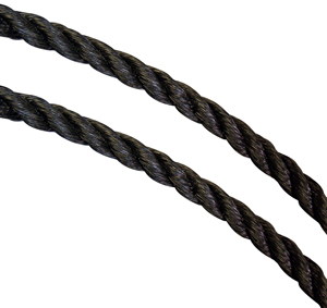ROPE POLYPRO 3 STRAND BLACK 3/8" (BY FOOT)