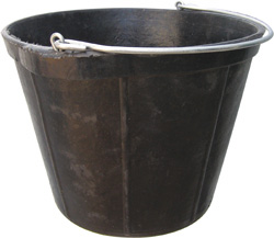 BUCKET BLACK RUBBER 8 QUART