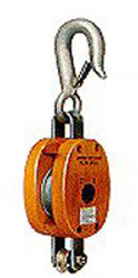 BLOCK ROPE WOOD 4" SGL 7/SHV SWL 1000# 1/2" ROPE