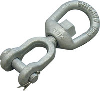 CHICAGO HARDWARE SWIVEL JAW & EYE HOT GALVANIZED 1/2" WLL: 3600