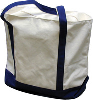 TOTE BAG CANVAS NAVY BLUE 22"X 15 1/4" X 8 ZIP