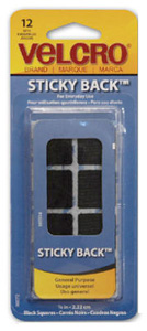 Velcro Squares Sticky Back Black