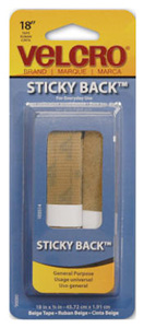 VELCRO TAPE STICKY BACK BLACK  3/4" X 18"