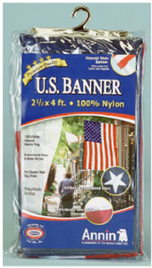 ANNIN US FLAG BANNER 2.5' X 4' NYLON